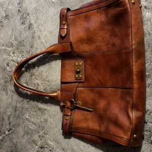 Brown leather Fossil bag
